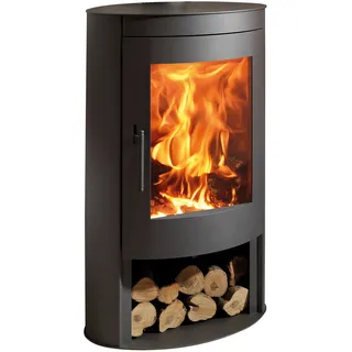 Panadero Oval Kaminofen Stahl Schwarz