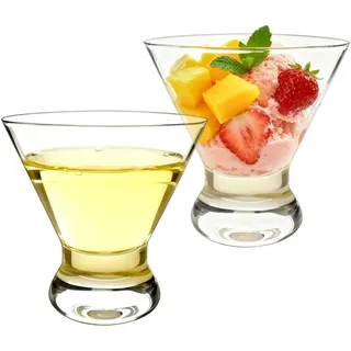 Bukecagif Martini Gläser, 2 Stück Cocktail Gläser und Martini Glas Set, Kristallklare Stiellose Gläser Für Margarita Und Espresso Martini, Weinglas 8 oz, wm 2026
