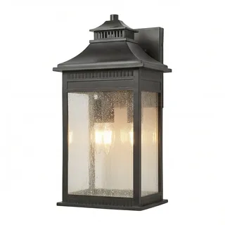 Wandleuchte Braun Metall IP44 eckig Wand außen Vintage groß MAISIE Laterne Haus