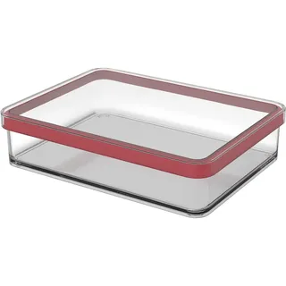 Rotho Frischhaltedose rechteckig transparent/rot 20,0 x 15,0 x 4,8 cm 1 l