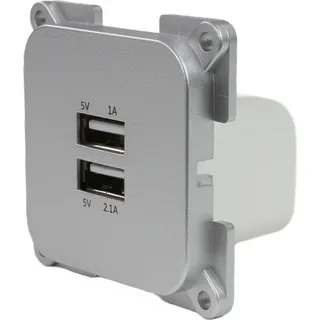 C-Line Presto Inprojal CBE doppel USB Steckdose 12 / 24 Volt Wohnmobil Wohnwagen 3,1 A silber