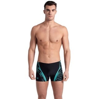 Arena Herren Mens Short Graphic Swim Trunks, Black-Water, DE 8