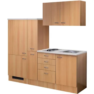 Flex-Well Küchenzeile Nano 190 cm braun