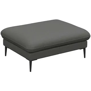 flexlux Pouf Salino Leder 97 x 43 x 76 cm Grau