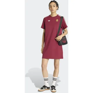 Sweatkleid ADIDAS PERFORMANCE "FEF OG DRESS", Damen, Gr. S, N-Gr, rot (team coll burgundy 2), Obermaterial: 52% Baumwolle, 48% Polyester, Kleider Sweatkleid