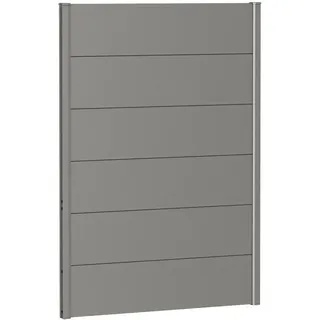 Biohort Sichtschutzelement 96 x 137 cm Grau Metall