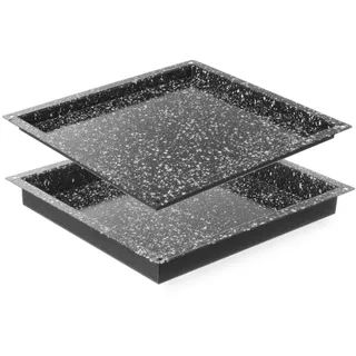 HENDI GN-Behälter 2/3 40 mm Emailliert, Warmhalteplatte, Silber