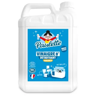 Paulette - Essig Ménager Citron – Mehrzweck-Entkalker Ecocert – 5 l | Antikalk-Haushaltsprodukt – 100 % Inhaltsstoffe natürlichen Ursprungs – Ecocert – hergestellt in Frankreich