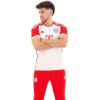 Adidas Fc Bayern Munich 23/24 Heim Kurzarm-t-shirt - White / Red - S