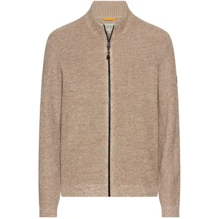 CAMEL ACTIVE Strickjacke aus einem soften Baumwollmix in Hafer | Gr.: M (48)