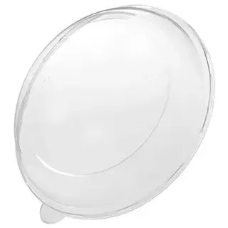 Tessera Bio Products QRL7501000TR Recycledes PET Deckel für Zuckerrohr-Salatschüssel 750ml-1000ml, Rund, 21.4cm Durchmesser, 50 Stück