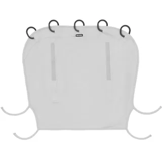 Dooky Universal Cover Sonnensegel Kinderwagen Sonnenschutz, Grey | UPF50+ UV-Schutz aus atmungsaktiver Oekotex Baumwolle, höhenverstellbar per Klett, passend für Babyschale 0+, waschbar