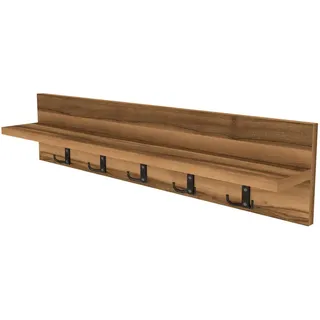 [en.casa] Wandgarderobe Hammarö , Holzwerkstoff , 80x18x13 cm , Garderobe, Garderobenpaneele, Wandgarderobe