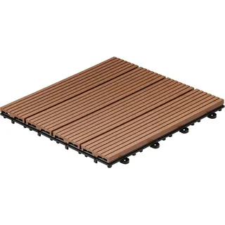 Home Deluxe Klickfliesen WPC Bavaro Hellbraun, 30 cm x 30 cm, 9 m2