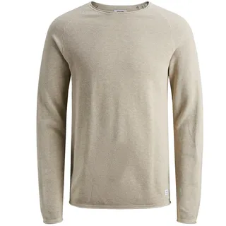 JACK & JONES Hill Knit Crew Pullover Oatmeal Melange 2XL