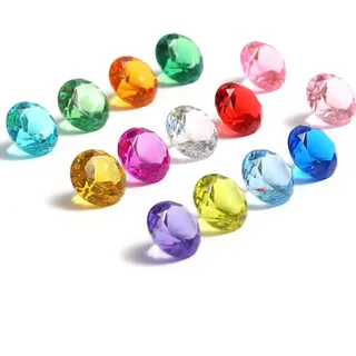 DAHI Deko Diamanten 30mm Hochzeit Streudeko Transparent Kristall 30stk Dekosteine Tischdeko Diamanten (bunt, 30x20mm)