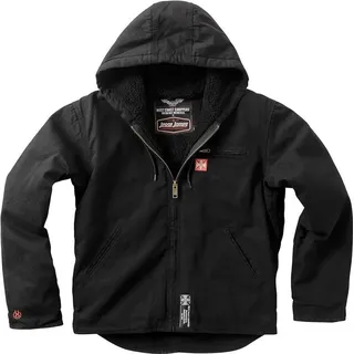 West Coast Choppers Sherpa Lined Canvas Work Jacke - Black - 4XL