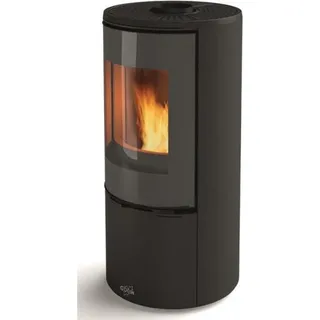 Schwarzer 8kw holzofen aus gusseisen Godin 400220NOIR - Grau