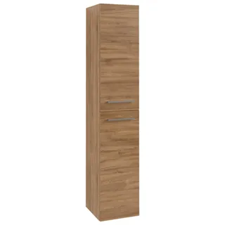 Villeroy & Boch Avento Hochschrank, 2 Türen, Anschlag links, 350x1760x404mm, Griff chrom Glanz, A89400RH, Farbe: Kansas Oak