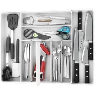 Simple Houseware Erweiterbarer Besteck-Organizer für Küchenschubladen