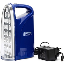 Velamp IR312 LED-Lampe, tragbar, wiederaufladbar, 250 Lumen, mit Anti-Stromausfall-Funktion, Kunststoff, Blau