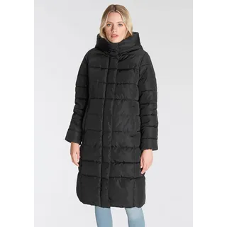 Steppmantel ONLY "ONLTINA – Puffermantel mit Premium-Füllung und verdecktem Zipper", Damen, Gr. M, schwarz, Web, Obermaterial: 100% Polyester, leicht glänzend, unifarben, regular fit, Mäntel Steppmantel, regular fit, casual, Steppware, Kunstfaser, hochschließend