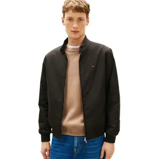 Tommy Hilfiger Herren Windbreaker Jacke Harrington Wasserabweisend, Schwarz (Black), XL