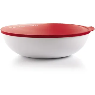 TUPPERWARE Allegra 1,5 L rot weiß Schüssel Schale servieren Servierschale 9891