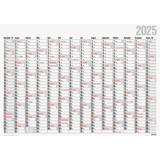 rido/idé Plakatkalender Modell Office I (2025), 1 Seite = 14 Monate