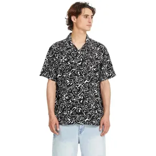 Volcom Fa F Rygalski Kurzarmhemd - Black - S