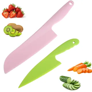 XRVRILE Tortenmesser & Kuchenlöser Set aus Kunststoff – Sicheres Kuchenmesser Tortenmesser für beschichtete Backformen, Antihaft Salatschneider, lebensmittelecht, spülmaschinengeeignet, 2 Größen