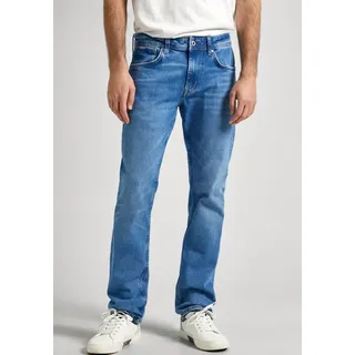 Pepe Jeans – Herren Jeans – Straight Leg – Reguläre Taille – Stretch-Denim – Modell Cash Blau - 30W - 34L