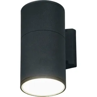 Moderne Wandlampe Außen Anthrazit E27 H:21cm Ø11cm Down Strahler Fassade Balkon Haus Eingang - Schwarz