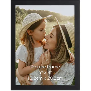 Ditwis Bilderrahmen 15x20 Schwarz, Fotorahmen für 20x15 cm Fotos und Bilder, Wand- und Tischaufstellung, Modern Rahmen für Wohn-, Schlaf- und Büroräume
