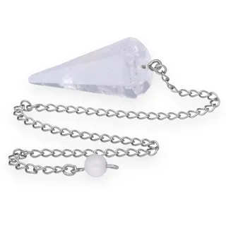 Bergkristall Pendel mit Haltekugel | Edelstein geschliffen & facettiert | Lebensquelle Plus