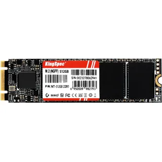 KingSpec 512GB M.2 SSD 2280, Interne Solid State Hard Drive-SATA iii 6Gb/s, M2 NGFF Disco Duro für Desktop Laptop (Lese-/Schreibgeschwindigkeit bis zu 580/520MB/s)
