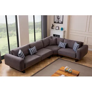 aea Designer Wohnzimmer Set Wohnlandschaft Ecksofa L-Form 3 Sofa Sessel 3tlg