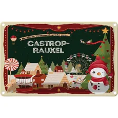 Blechschild 20x30 cm - Weihnachten CASTROP-RAUXEL