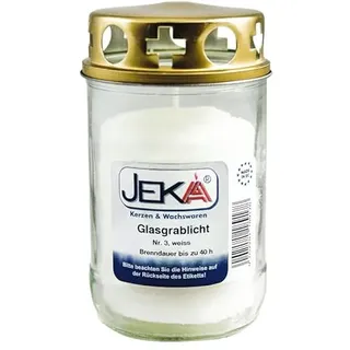 Jeka Kerzen Glasgrablicht mit Deckel | Glasgrabkerze wiederbefüllbar mit Grabkerzen ohne Hülle | Glaslaterne |Grableuchte - Grabkerzennachfüller ohne Hülle | Grabkerze (5x Glas Grablicht Nr. rot)