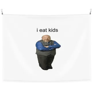 lwief Wealth Bertram Eats Kids Wandteppich, Wandbehang, natürliche Landschaft, Schlafzimmer, Wohnzimmer, Schlafsaal, Dekoration, 72 x 94 cm, Schwarz, Einheitsgröße
