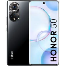 HONOR 50 Smartphone 5G, Mobiltelefon ohne Simlock mit 8+256 GB und 108-MP-Kamera, Dual-SIM Handy, Abgerundetem 6,57-Zoll-Bildschirm mit 120 Hz und Android 11,Globale Version Midnight Black