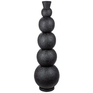 Casablanca modernes Design - Eisen Vase groß - Bodenvase Schwarz - Höhe 112 cm - Wohnzimmer Dekoration