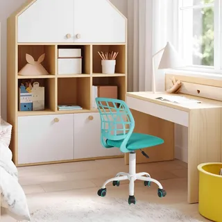 FurnitureR Kinderstuhl Schreibtisch Höhenverstellbar, bunter ergonomischer Jugendstuhl mit Rückenlehne und Armlehnen, Kinderstuhl mit 5 Rädern, für Kinder 3-10 Jahre alt, maximale Belastung 100 kg