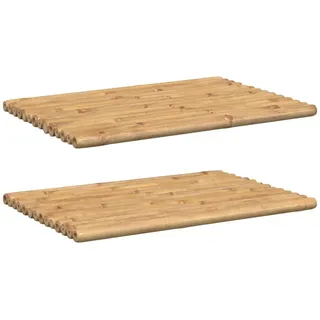 vidaXL Badematten 2 STK. 70x50 cm Bambus