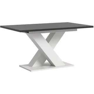 inn.furn Küchentisch 90 x 76 x 150 cm grau/weiß