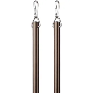 EverTrack Vorhangstab – Aluminium-Vorhang- und Gardinenzugstange mit Edelstahlbeschlägen für Vorhänge, Vorhänge und Raumteiler, 91,4 cm, Metallic-Bronze, 2 Stück