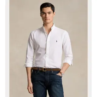Polo Ralph Lauren für Herren. 710928255002 Custom Fit Hemd weiß (S), Lässig, Party, Baumwolle, Klassisch, Langarm