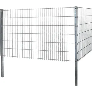 Doppelstabmattenzaun Metall 83 cm x 201 cm Verzinkt