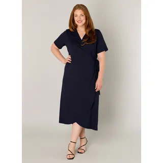 Base Level Curvy Wickelkleid »Abbie« Weich fließende Viskose-Mischqualität, blau