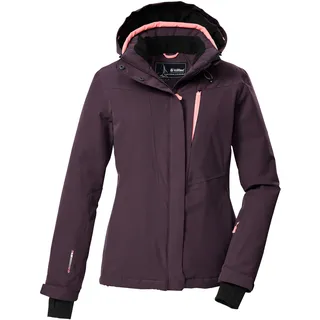 KILLTEC Damen Skijacke/Funktionsjacke mit abzippbarer Kapuze und Schneefang KSW 25 WMN SKI JCKT, pflaume, 40, 43411-000